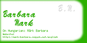 barbara mark business card