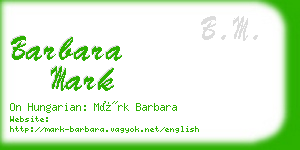 barbara mark business card